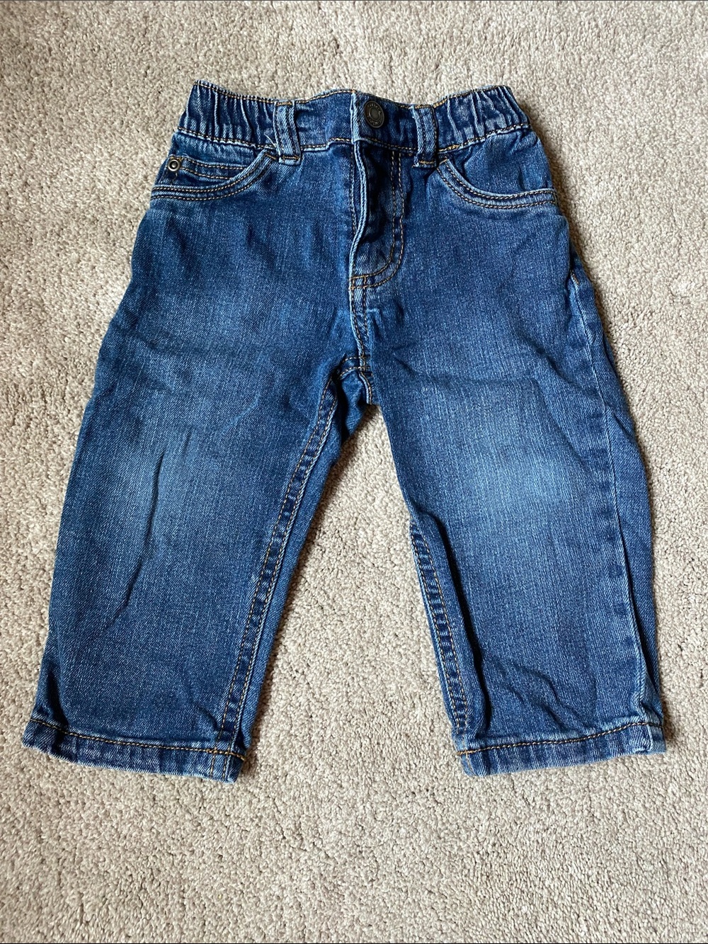 Carter's 12 Month Dark Blue Pull-On Denim Jeans